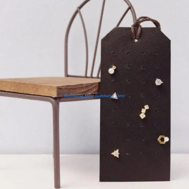 

573b Серховая дисплей Двусторонняя кожаная ювелирные изделия PU