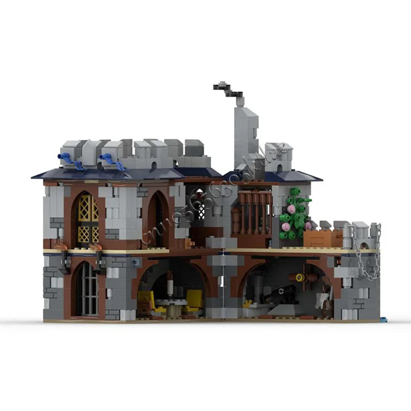 717PCS Customized MOC-31120 Medieval Architecture Watermill Model Building DIY Block Innovative Bricks Assembly Toy Holiday Gift