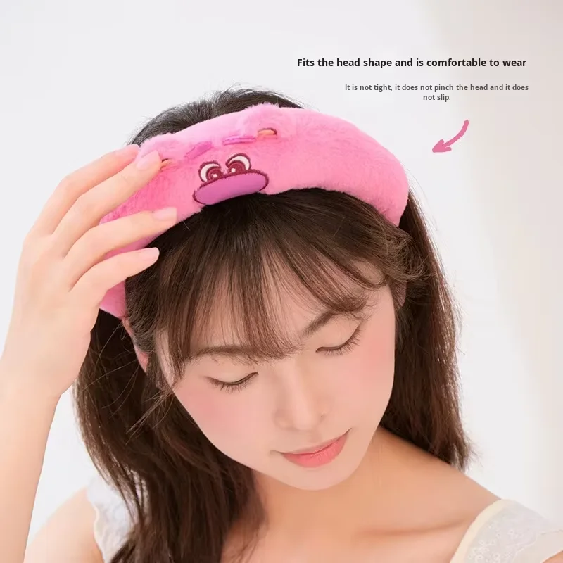 Cartoon Strawberry Bear Girl Headband Facial Wash Headband Cute Stitch Children Headband Plush Hair Accessories Headbands