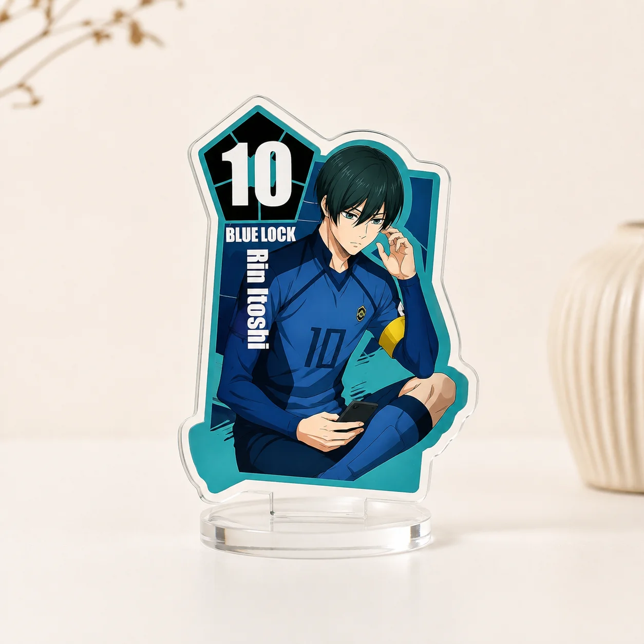Blue Lock Soccer Character Acrylic Stand Desktop Ornament Collectible Anime Fan Gift Table Display Decor Accessory Keychain