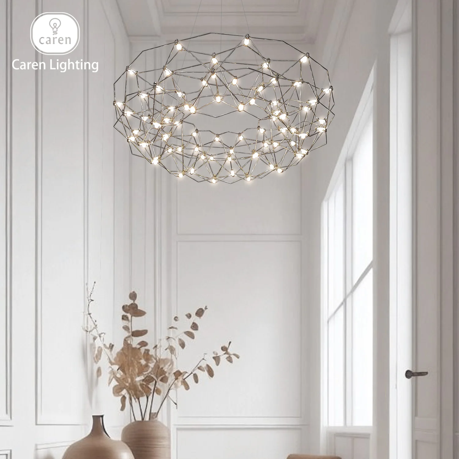 Caren Lighting lustre LED moderno mooi Raimond Meticulosamente feito à mão estrutura projetada com precisão LEDs embutidos