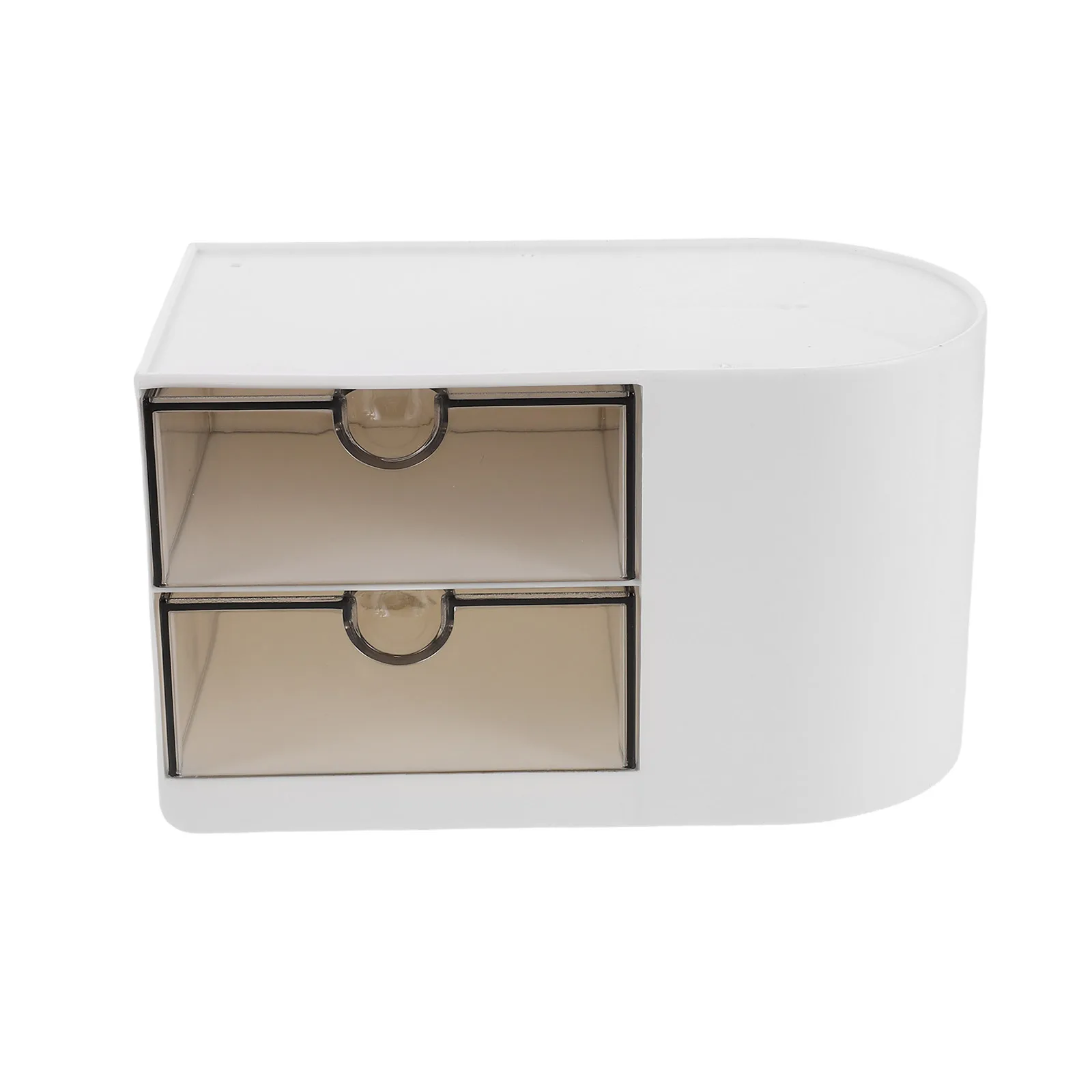 

Plastic Desktop Organizer with Drawer for Stationery File Storage Transparent Tabletop Storage Box for Office School Supplies