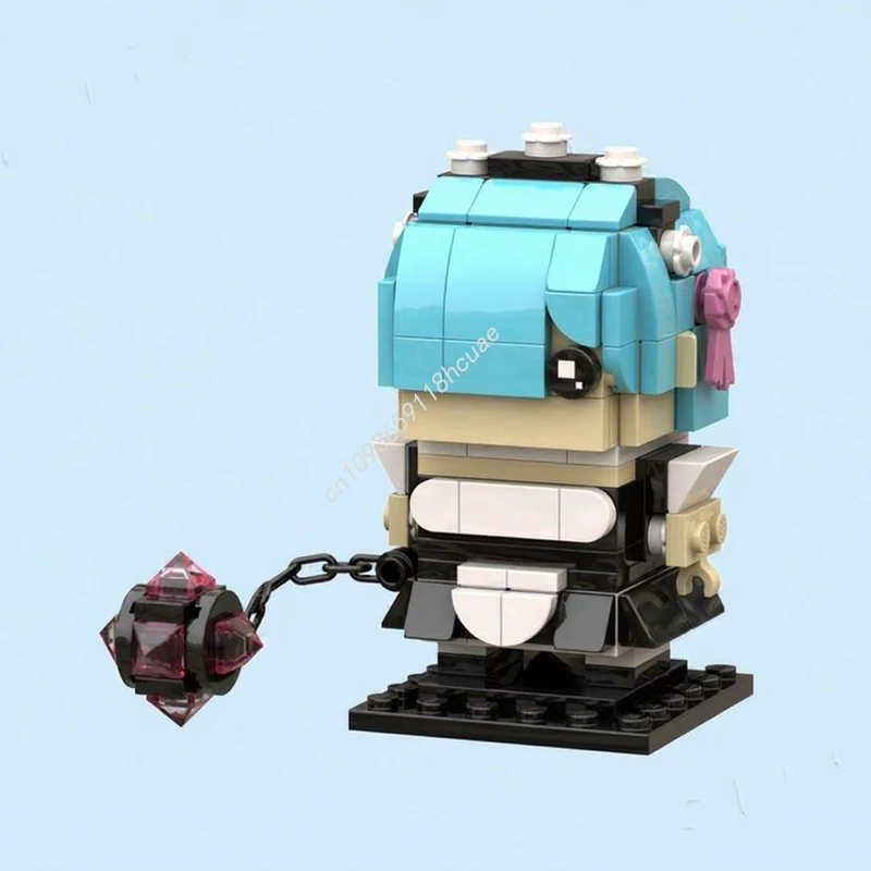 

174pcs MOC Rem Re:Zeroes Brickheadz Building Blocks Christmas Gift Advanced Display for Serious Brick Collectors Learning build