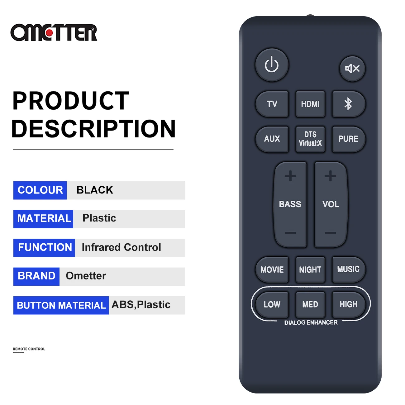 RC-1236 يصلح ل دينون التحكم عن بعد المسرح المنزلي نظام شريط الصوت RC1236 DHT-S216 DHTS216 DHT-S216H DHTS216H