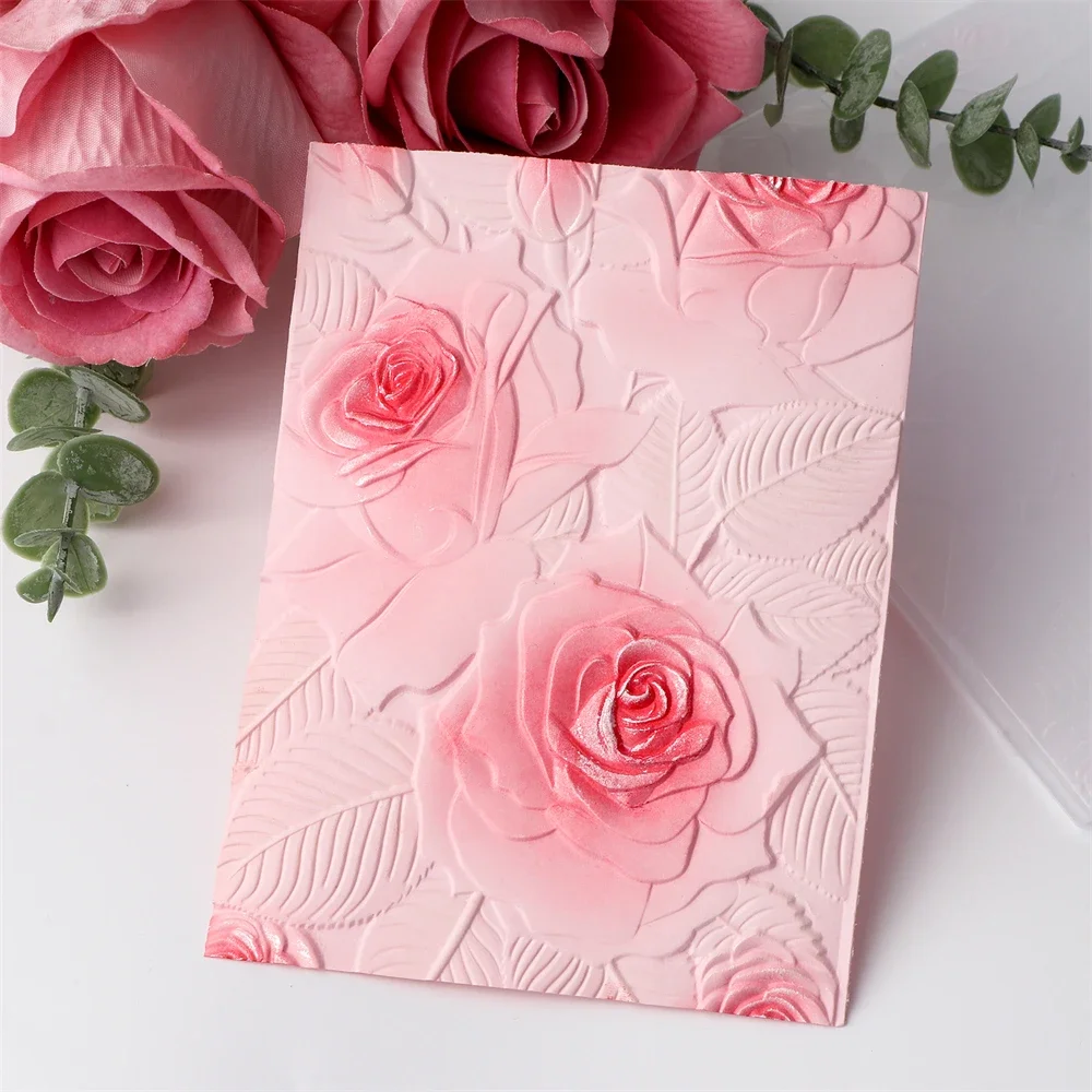 English Roses Cinnamon Sticks and Oranges 3D Embossing Folder for DIY Christmas Scrapbooking Adding Texture Paper Crafts Stencil