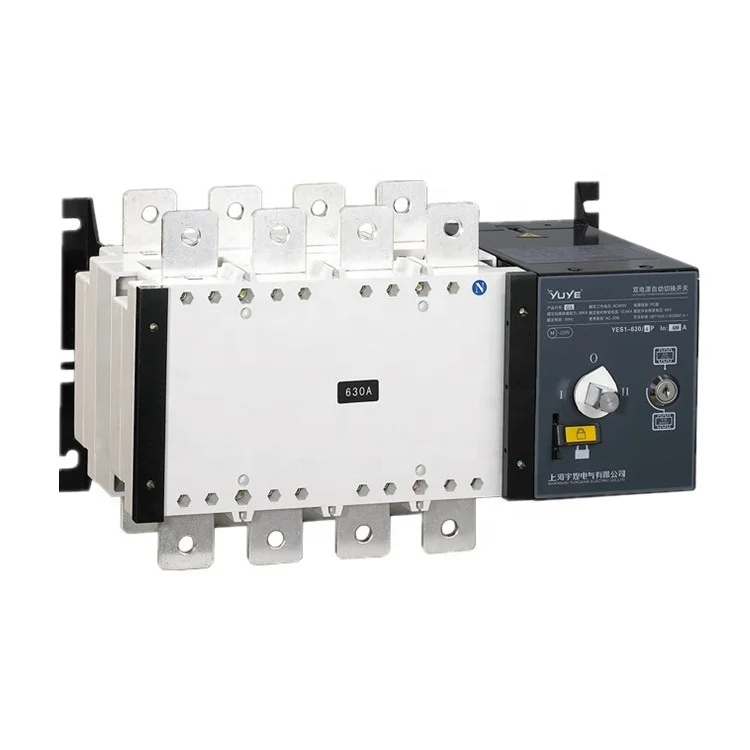 

YUYE 630GA Socomec Type Generator Changeover Single Phase 220v 380v Ats Dual Power Automatic Transfer Automat Switch