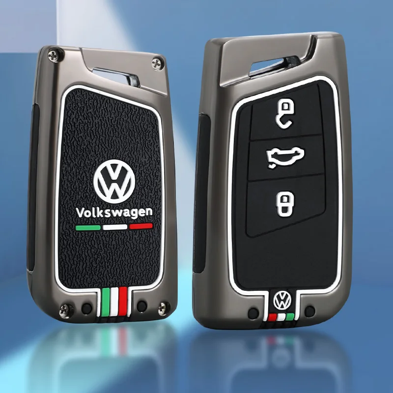 Çinko alaşım silika jel araba akıllı uzaktan anahtar kılıfı tutucu kabuk için VW Volkswagen Passat B8 Magotan oto anahtarlık aksesuarları