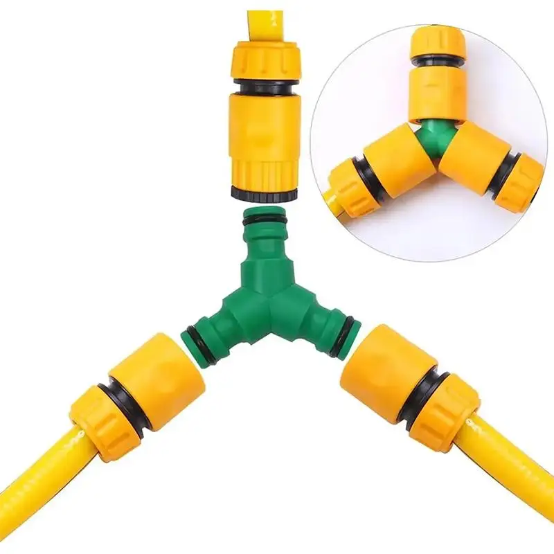 Hot Garden Quick Hose Connector 3/4 & 1/2 Inch Graden Hose Water Tap Threaded Connector Faucet Adapter For Garden Irrigation