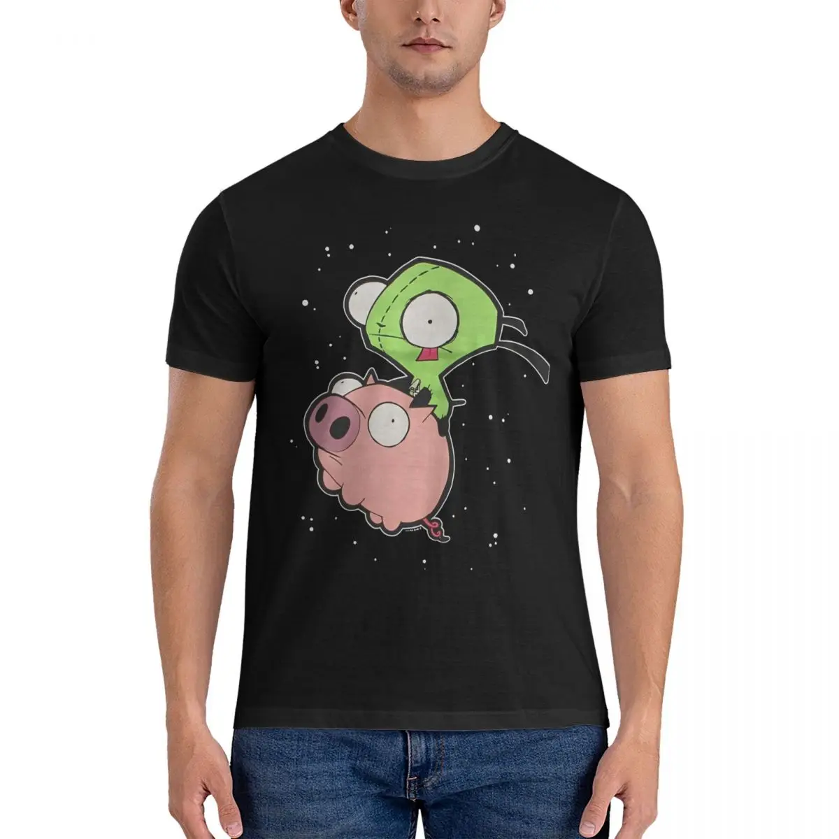 Cool Art T-Shirt uomo girocollo 100% cotone T Shirt Invader ZIM maglietta manica corta Idea regalo vestiti