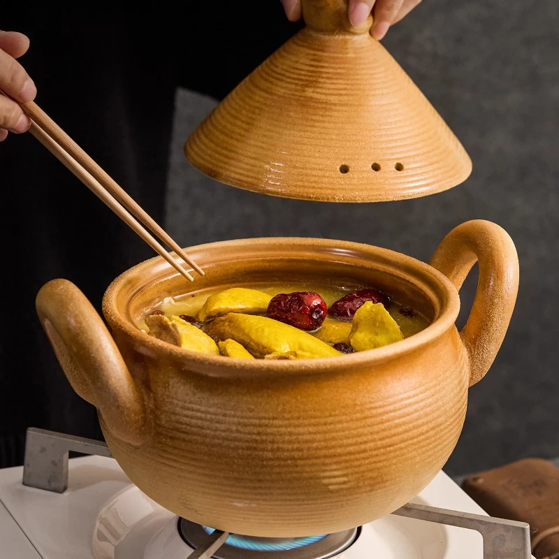 Moroccan Tagine Pots Lovely Bird Claypot for Cooking Gas Ceramics Tajine Cooking Pots Cookware, High Temperature Rice Casseroles