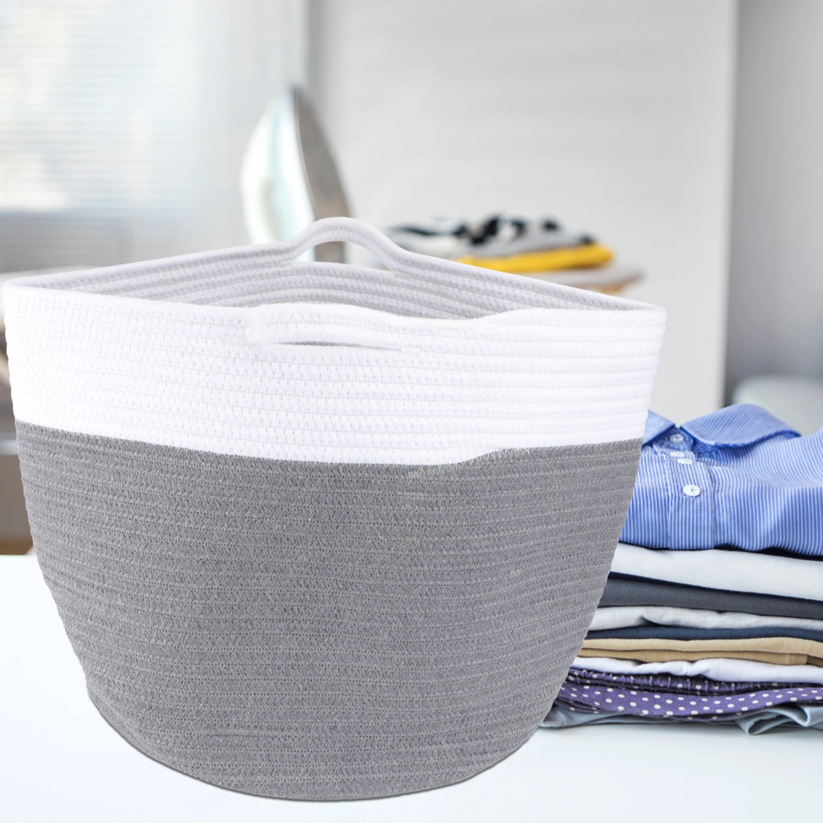 

Cotton Thread Sorting Basket Laundry Storage Foldable Home Cloth Container Personal Stuff ganization Clothes Wash High Quality