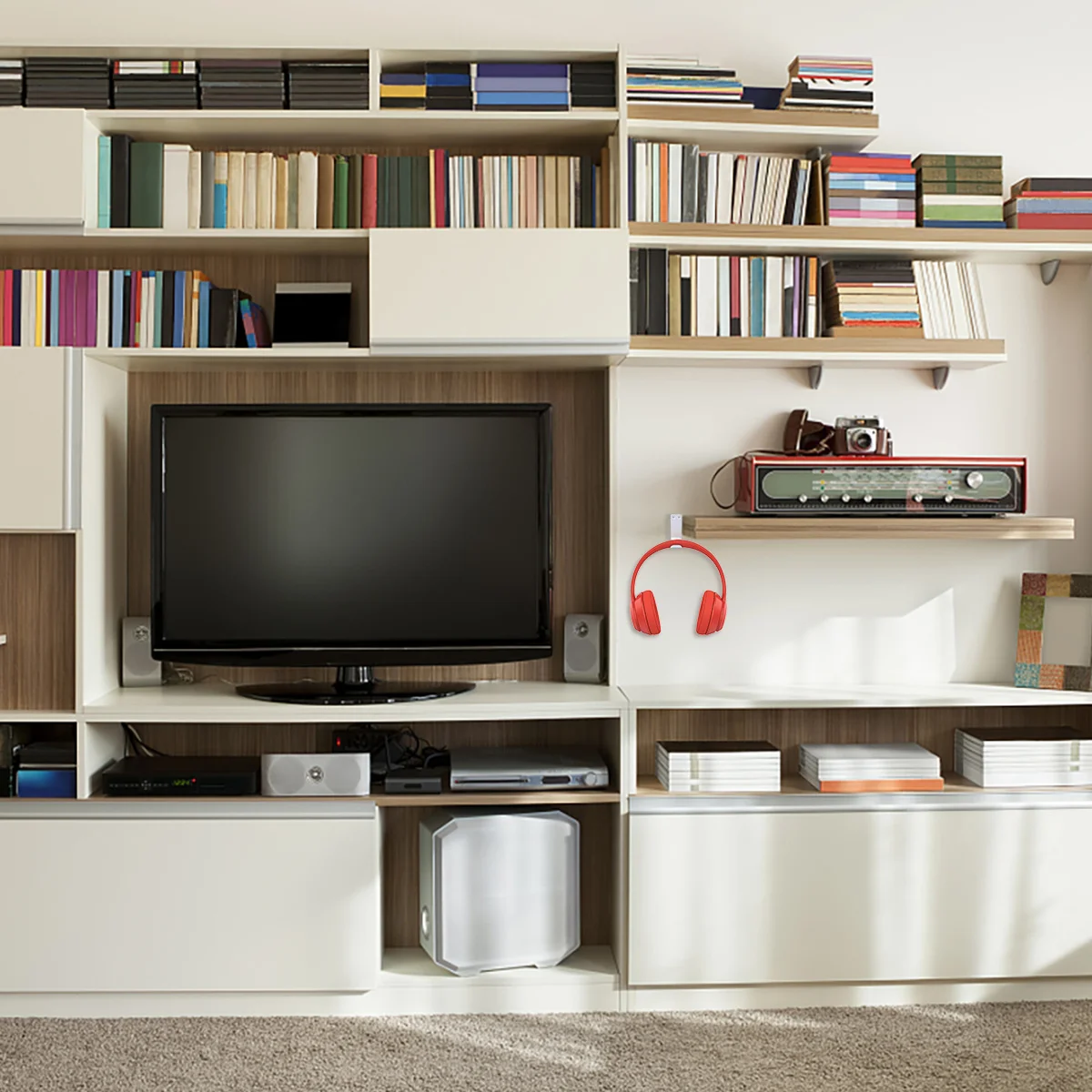 

Creative Metal Headphone Holder Premium Aluminium Alloy Desk Stand for Gaming Earphones Storage Rack Headsets Organizer Silver