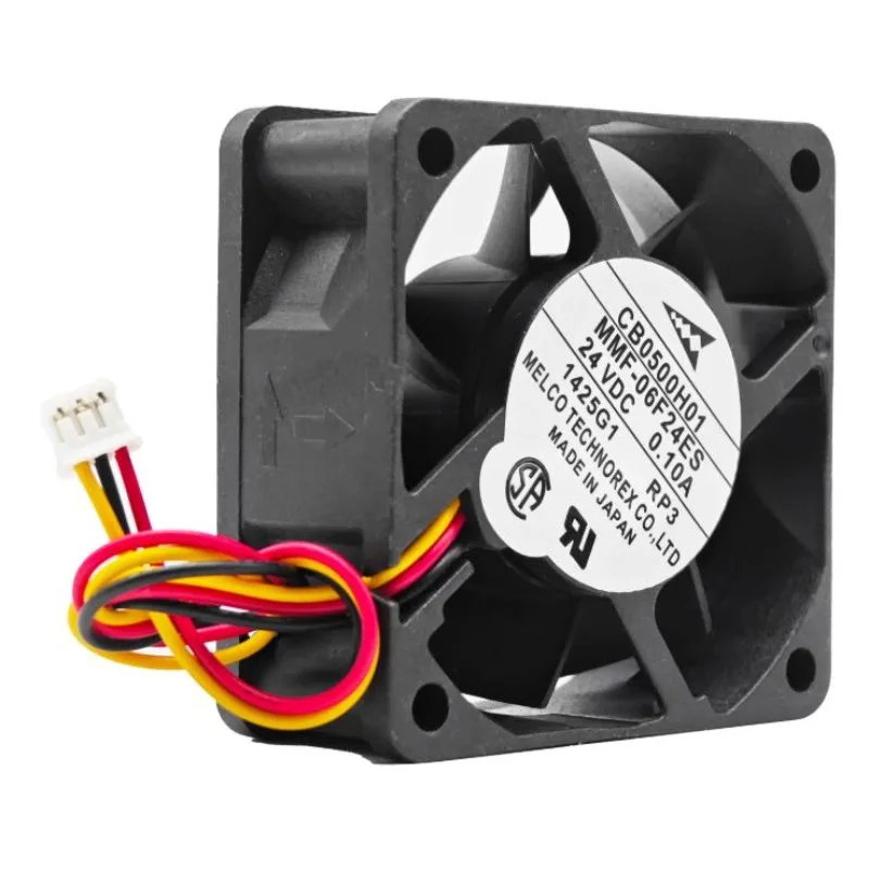 New Cooler Fan for Mitsubishi MMF-06F24ES RP1/3 MR-J3 Double Row Ball Bearing Driven Fan 24V MMF-06H24SS CX1/3 60X60X25mm