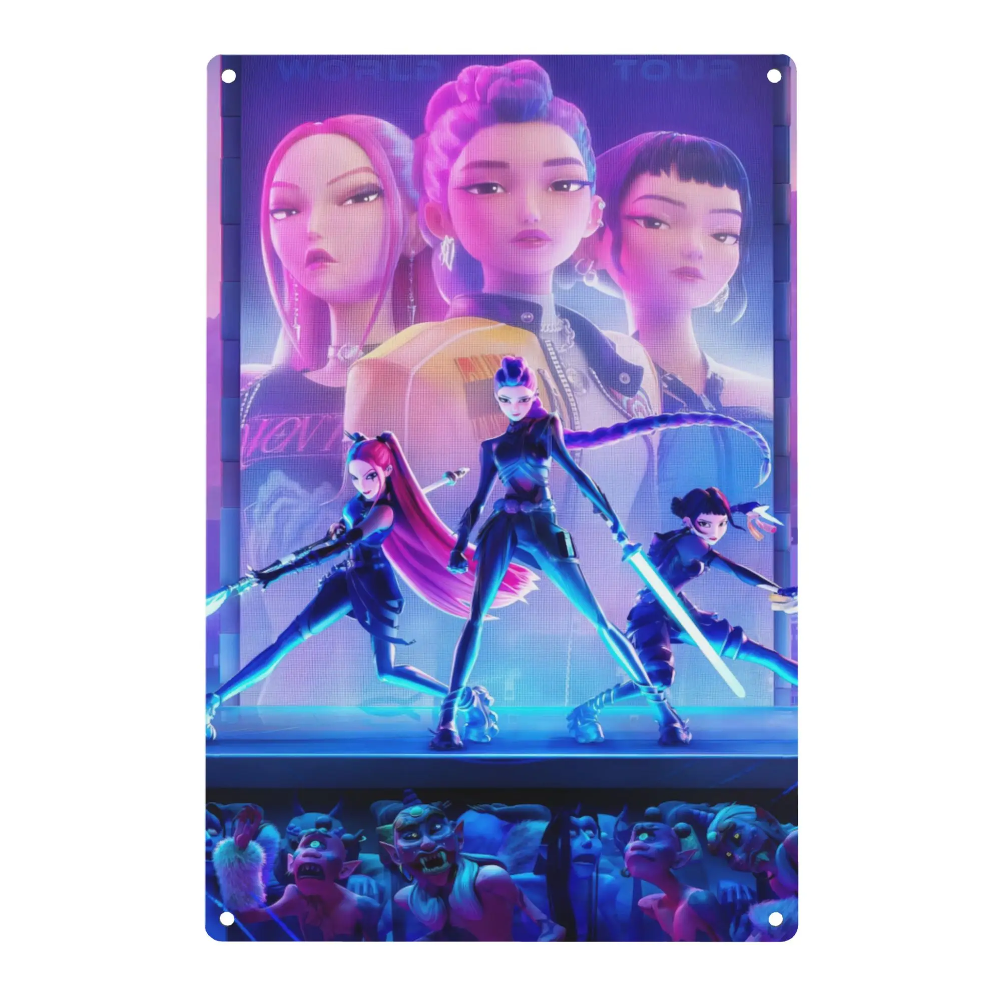 

Kpop Demon Hunter Wall Decoration Posters Weird Stuff Halloween Decorations Metal Sign Art Home Plaques Signs Boxes Decor Garden