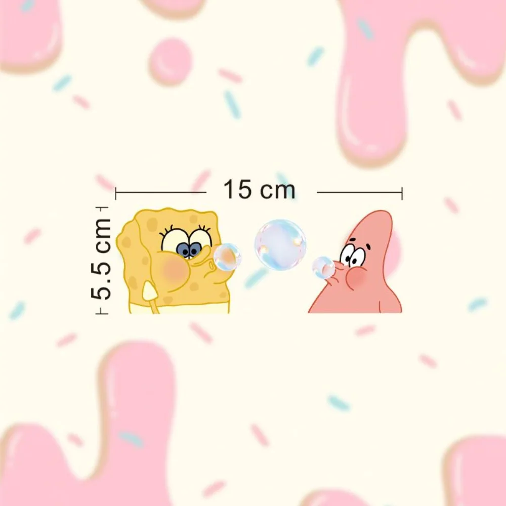SpongeBob Bathroom Mirror Decals – Self-Adhesive Vinyl Stickers for Glass & Toilet Decor. Privacy Cover Art, Perfect Gift view 5