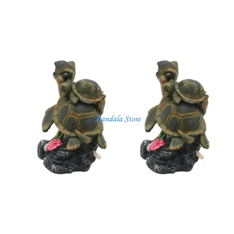 

U2JC Aquariums Miniature Turtles Mom and Kid Craft Terrarium Habitat Ornaments Art