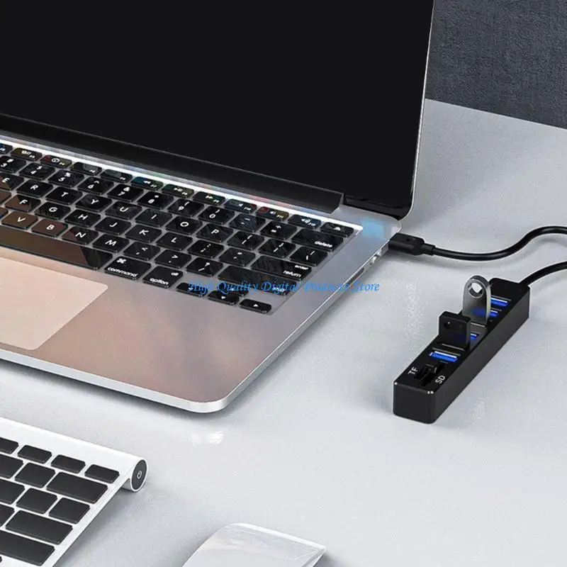 U2JE 8 PORT USB 2.0 Hub e Card Reader para compartilhamento rápido arquivos para teclado laptop para PC