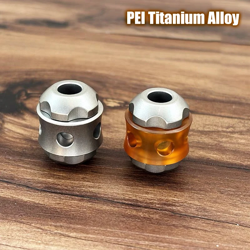 Pei-titanium Alloy Faça Você Mesmo Faca Beads e Pingentes Lanyard Umbrella Rope Pendant Edc Woven Paracord Acessórios Faca Presente 3in 1