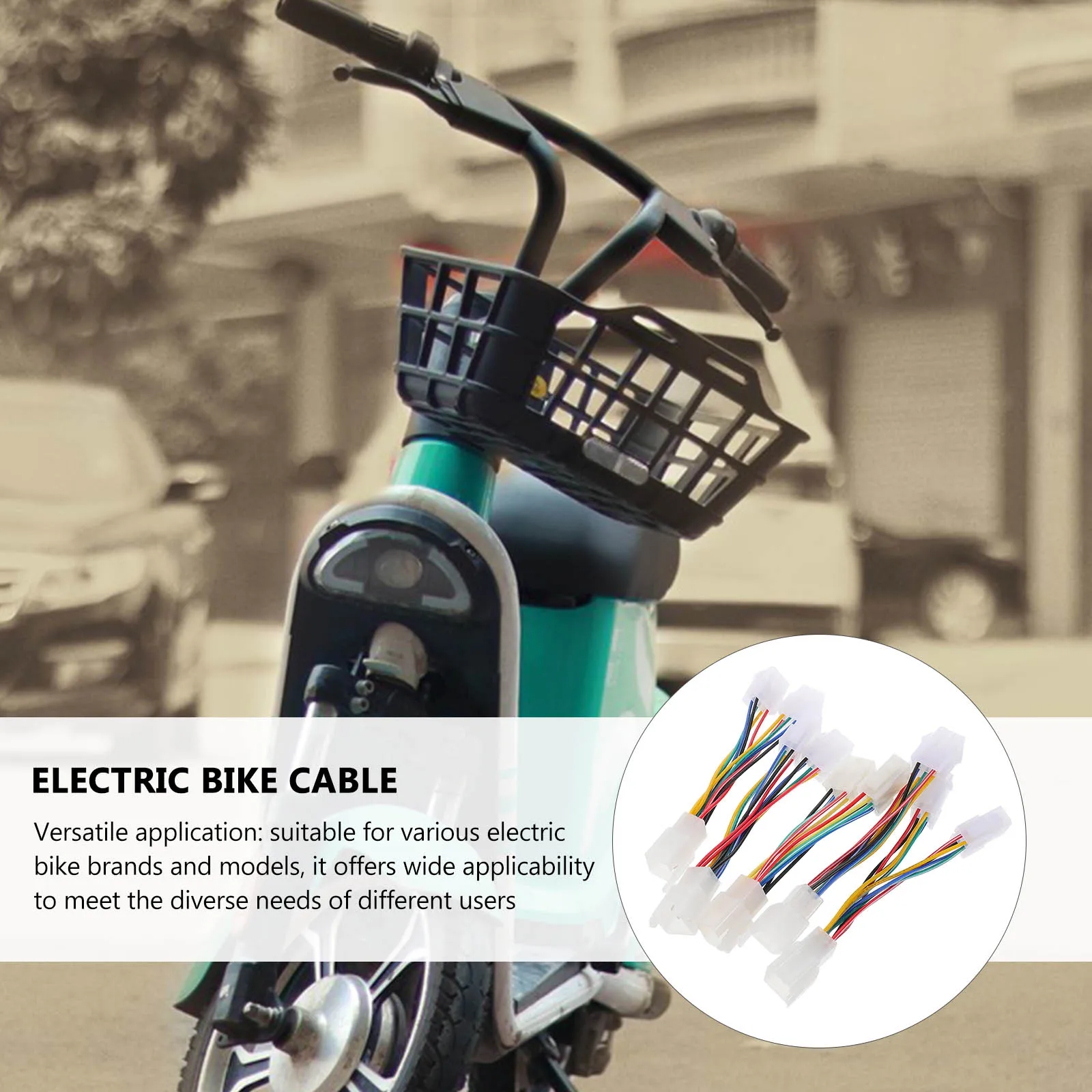 

5Pcs Electric Bike Controller Motor Cable Connector Set High Efficiency Motor Adapter Easy Install Conversion Kit for Electric