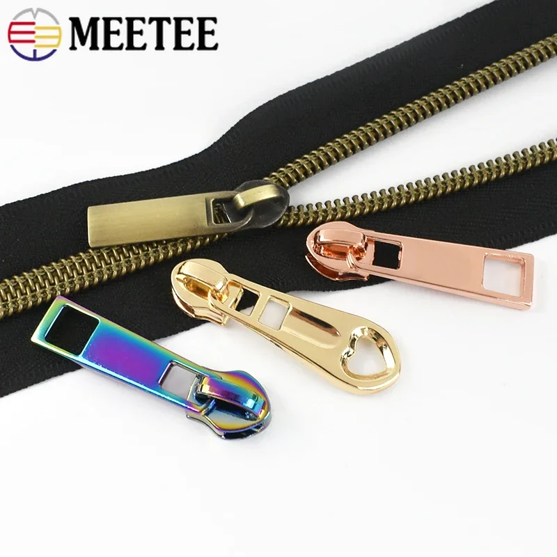 10-50 pezzi Meetee 5 #   Cerniere in nylon Slider Pull per cucire Zip Vestiti Cappotto Estrattore per cerniere Borsa per testa Borsa Kit di