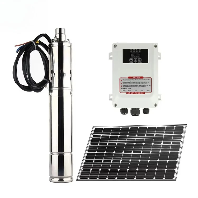 SS304 Deep Well Stainless Steel Impeller Borehole Dc Submersible Solar Water Pump System for Agriculture Irrigation