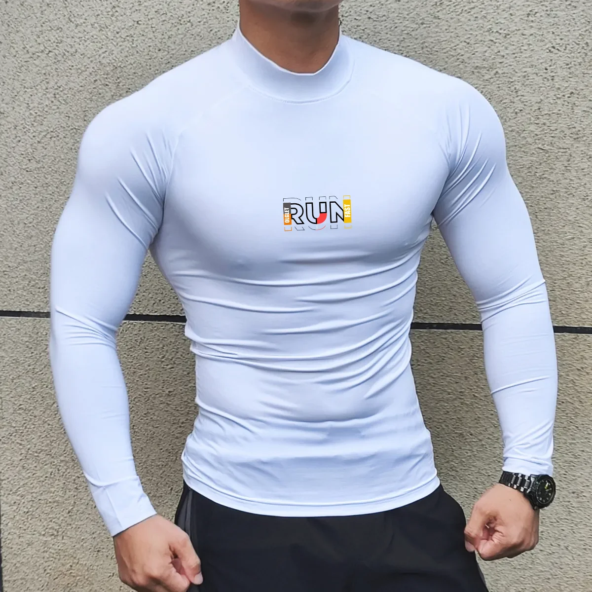 

Running Compression Shirt Men Quick Dry Long Sleeve T Shirt Gym Training Fitness Undershirt Top