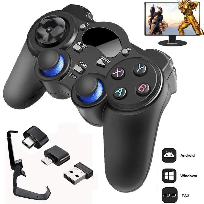 2.4G Controller Gamepad Wireless Joystick with OTG Converter for P3 Android Phone Tablet PC Smart TV Box