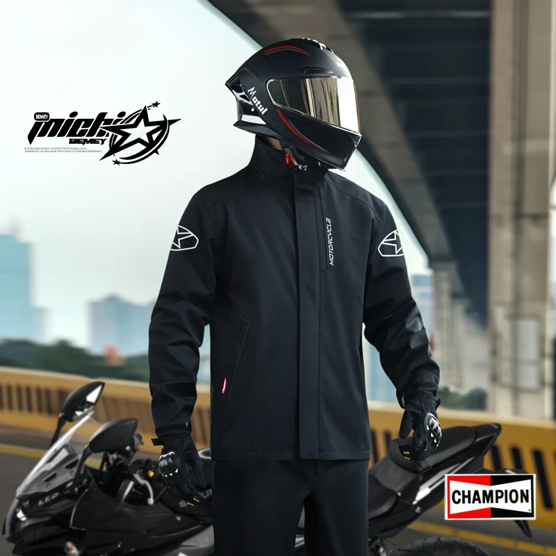 Raincoat and Rainpants Suit Split Full Body Rainstorm Motorcycle Raincoat Motorcycle Reflective Riding Raincoat