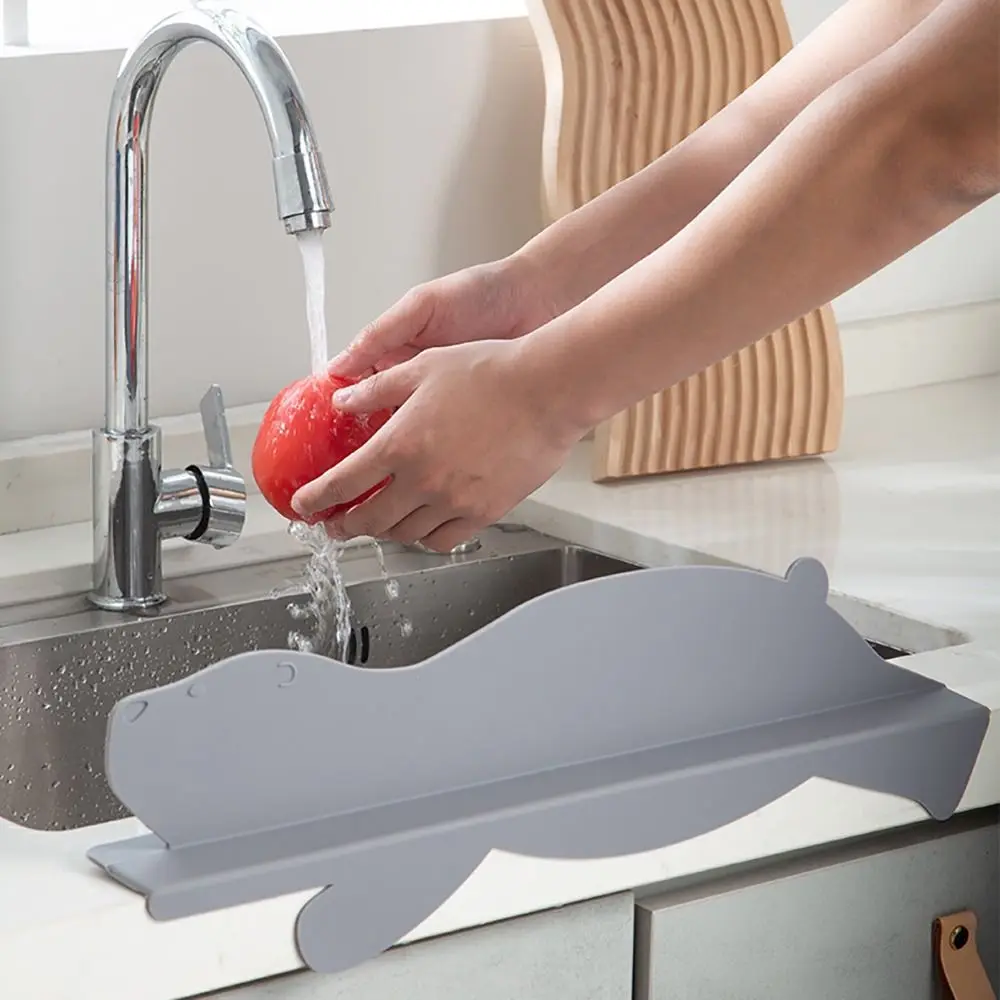

Silicone Sink Splash Guard With Suction Cup Heighten Countertop Heighten Baffle Soft Reusable Sink Guard Baffle Home Kitchen