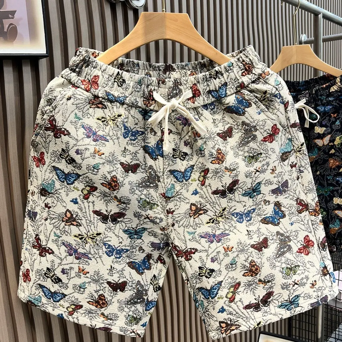 Summer Trend Korean Version Versatile Loose Harlan Fashion American Printed Casual Five-point Pants