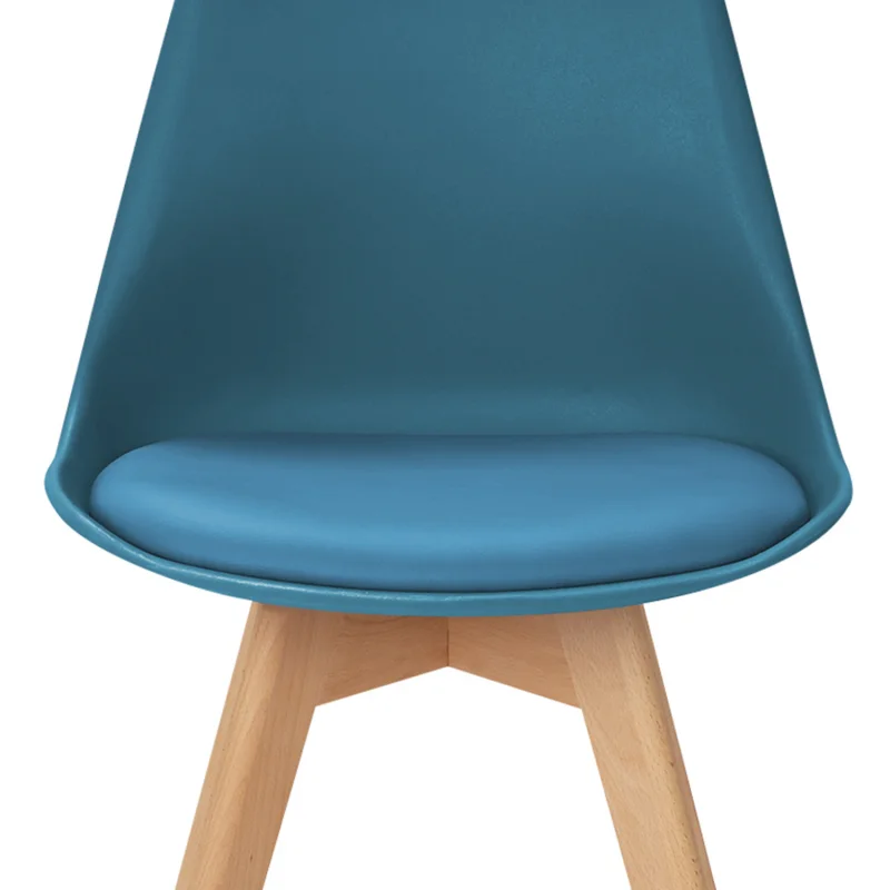 EGOONM 6Pcs Nordic średniowieczne krzesła do jadalni PU wyściełane siedzisko Nogi z drewna bukowego Krzesła biurowe do jadalni Sypialnia Balkon