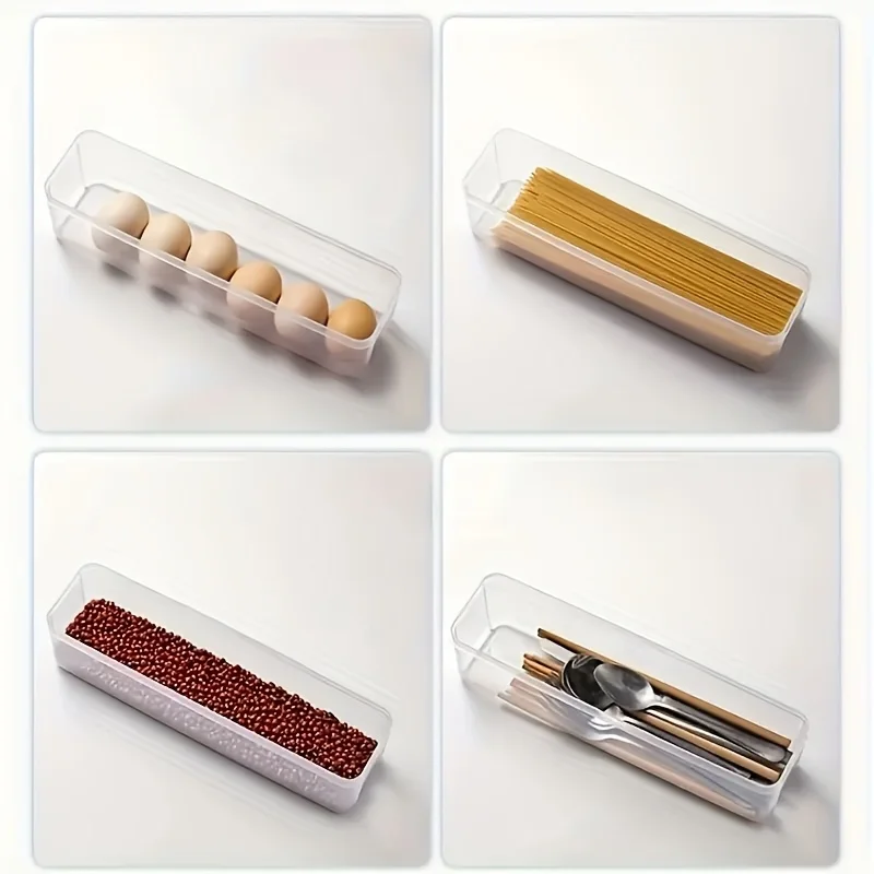 4/6 قطعة صناديق تخزين الثلاجة البصل الأخضر صندوق طازج حاوية الغذاء تخزين بارد هش مختومة الثلاجة المنظم مع غطاء الجرار