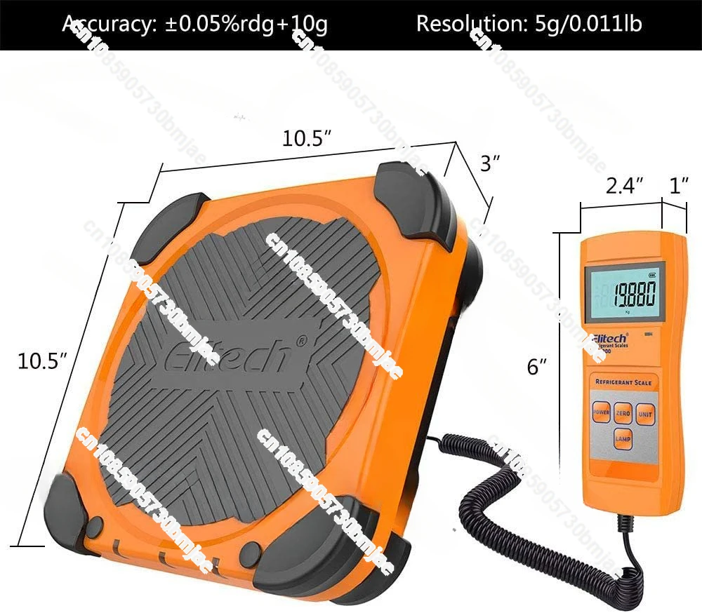 Elitech LMC-200/ LMC-200A refrigerante elettronico ricarica bilancia per il recupero del peso telecomando cablato, scala Freon 220lbs/ 330lbs
