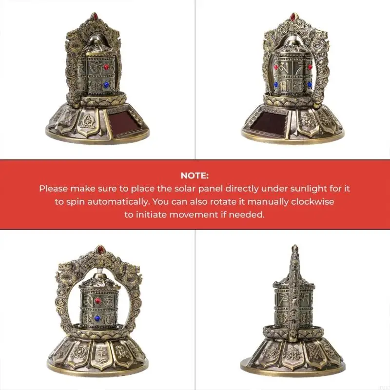 2025 New Solar Tibetan Prayer Wheel Solar Buddhas Scriptures Prayer Wheel Car Decorations