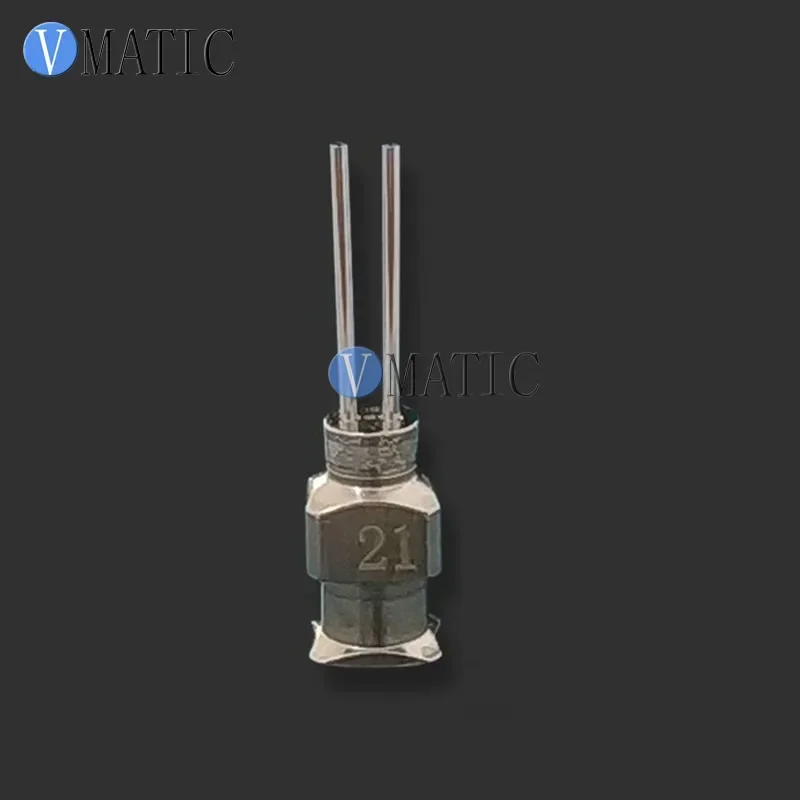 Gratis Verzending Hoge Kwaliteit 21G Dual Metaal Rvs Doseernaald Tip 1/2 Inch Met Twee Tips