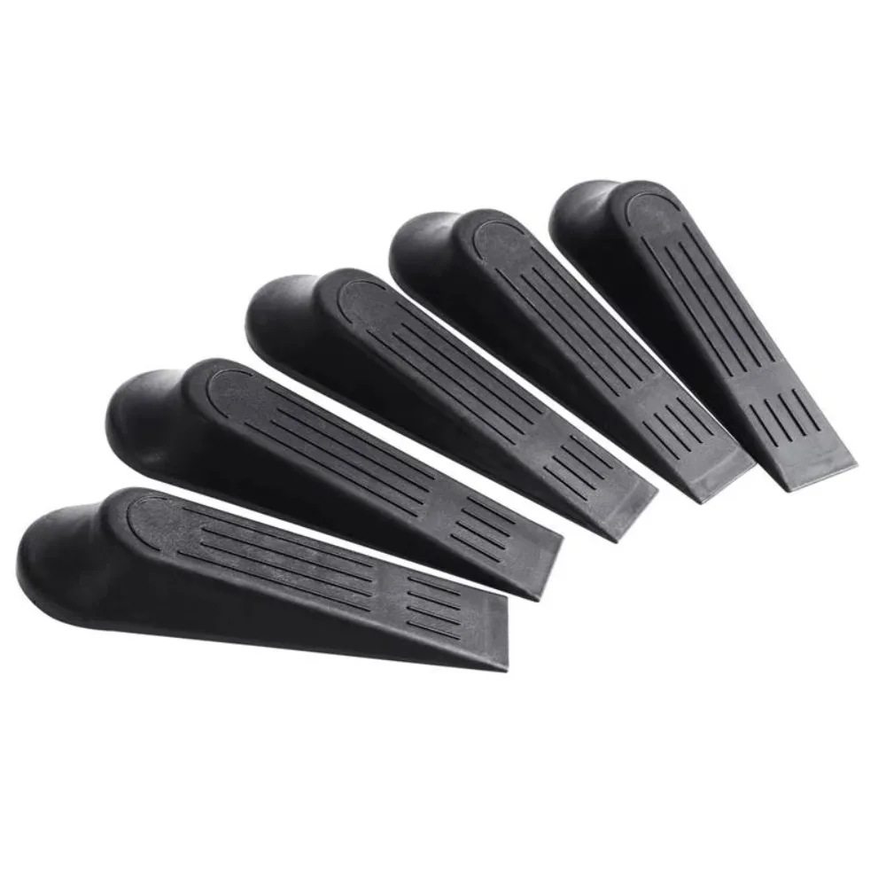 5pcs Set Plastic Door Stop Stoppers Non-Slip Base Durable Heavy Duty Door Stopper Wedge Shape Buffers Door Holder Office Doors image 4