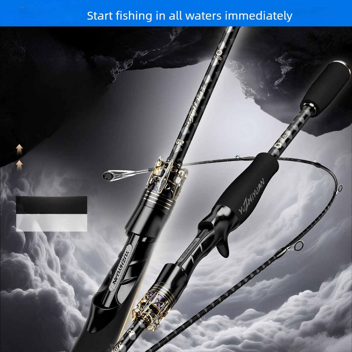 

Elastic Casting Long Cast Rod, Non-Slip Ergonomic Handle, Smooth Abrasion-Resistant, Complete Spinning Kit for Beginner