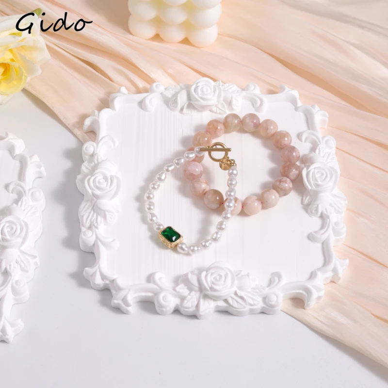 

Jewelry Tray European-style Earrings Holder Jewelry Shelf Rings Storage Display Tray Photo Display Props