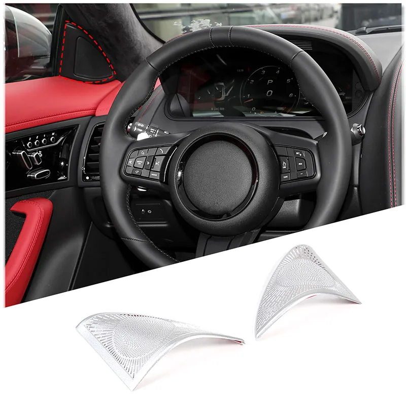 High Pitched Speaker Grille Sticker A-pillar Horn Frame Decoration Sticker Car Accessories For Jaguar F-TYPE X152 2013-2026 - view 2
