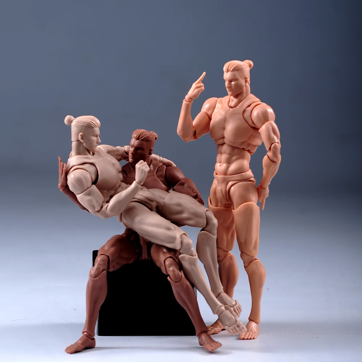 

1/12 Scale Male Super Flexible Joint Body 16cm Action Figure Muscle Articulated Body White Yello Black Skin