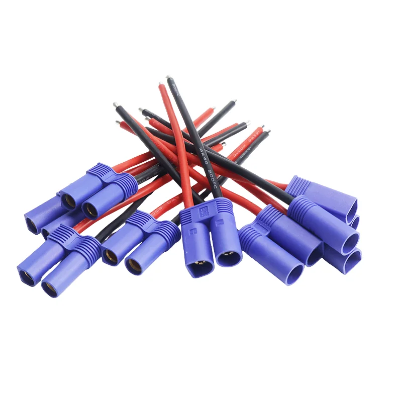 4Pcs EC5 14AWG 100mm Silicone Cable Male/Female Plug Jack Pigtail Wire Connector Adapter for RC Lipo Battery Toys Expand DIY