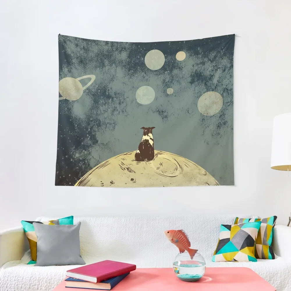 

Endless opportunities- dog looking into space Tapestry Anime Decor Wall Carpet Tapestry