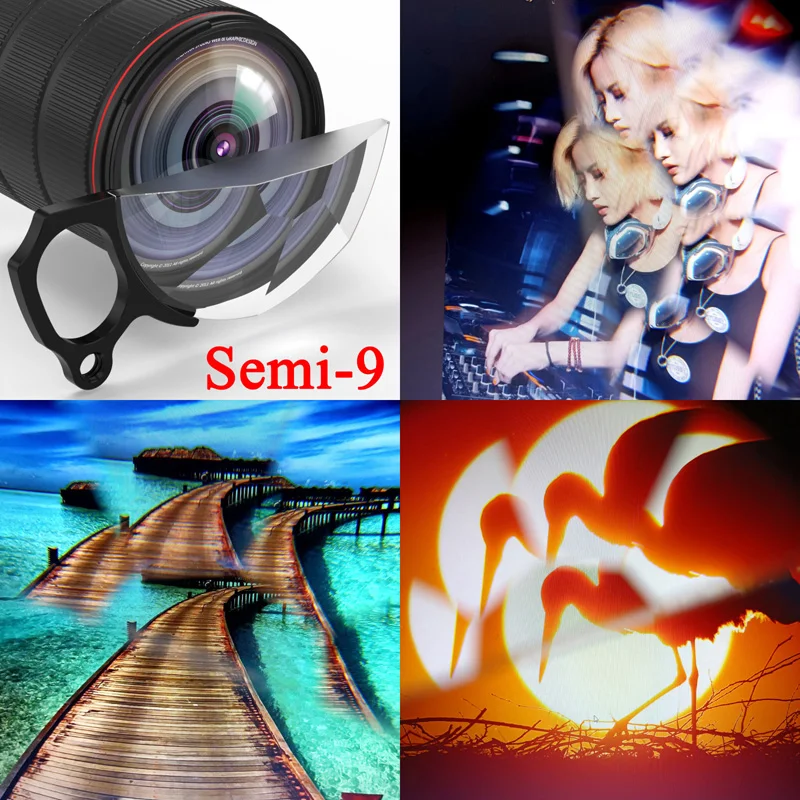 Filtro de efecto especial Halo de cristal para cámara de prisma caleidoscopio de mano para accesorios Canon r50