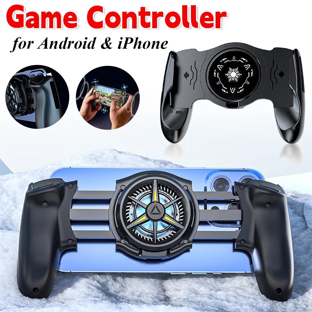 Mobile Gaming Controller with Cooling Fan Stretch Up To 174mm Phone Controller Joystick Gamepad Gaming Controller for Android