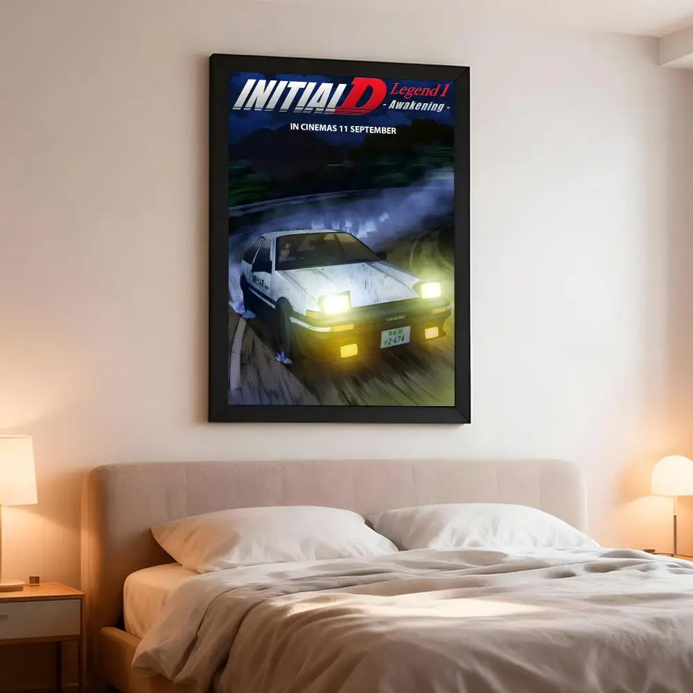 anime racing I-Initial D Poster Artistic Instant Peel-Off Wall Decor Atmosphere Setter for Bedside & Shared Room