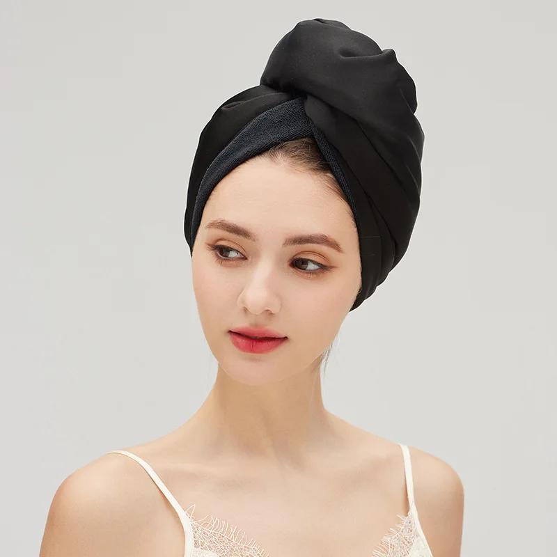 Satin Soft Microfiber Dry Hair Cap for Ladies - Double Sided Usable Shower Hair Towel, Ultra-Soft for Quick & Gentle Hair Drying