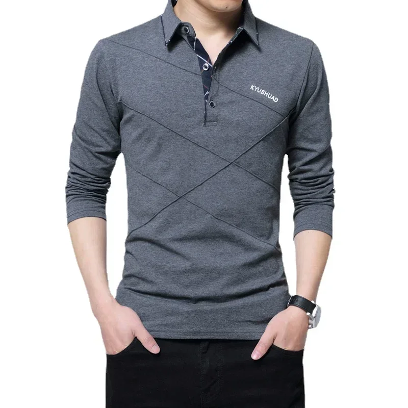 Men's T-shirt Folded Stripe Slim Fit Loose Casual Large Sleeves Fashion Versatile Simple T-shirt