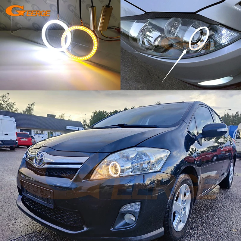 

For Toyota Auris Corolla E15 2010 2011 2012 Ultra Bright A/W Switchback Day Light Turn Signal Led Angel Eyes Kit Halo Rings