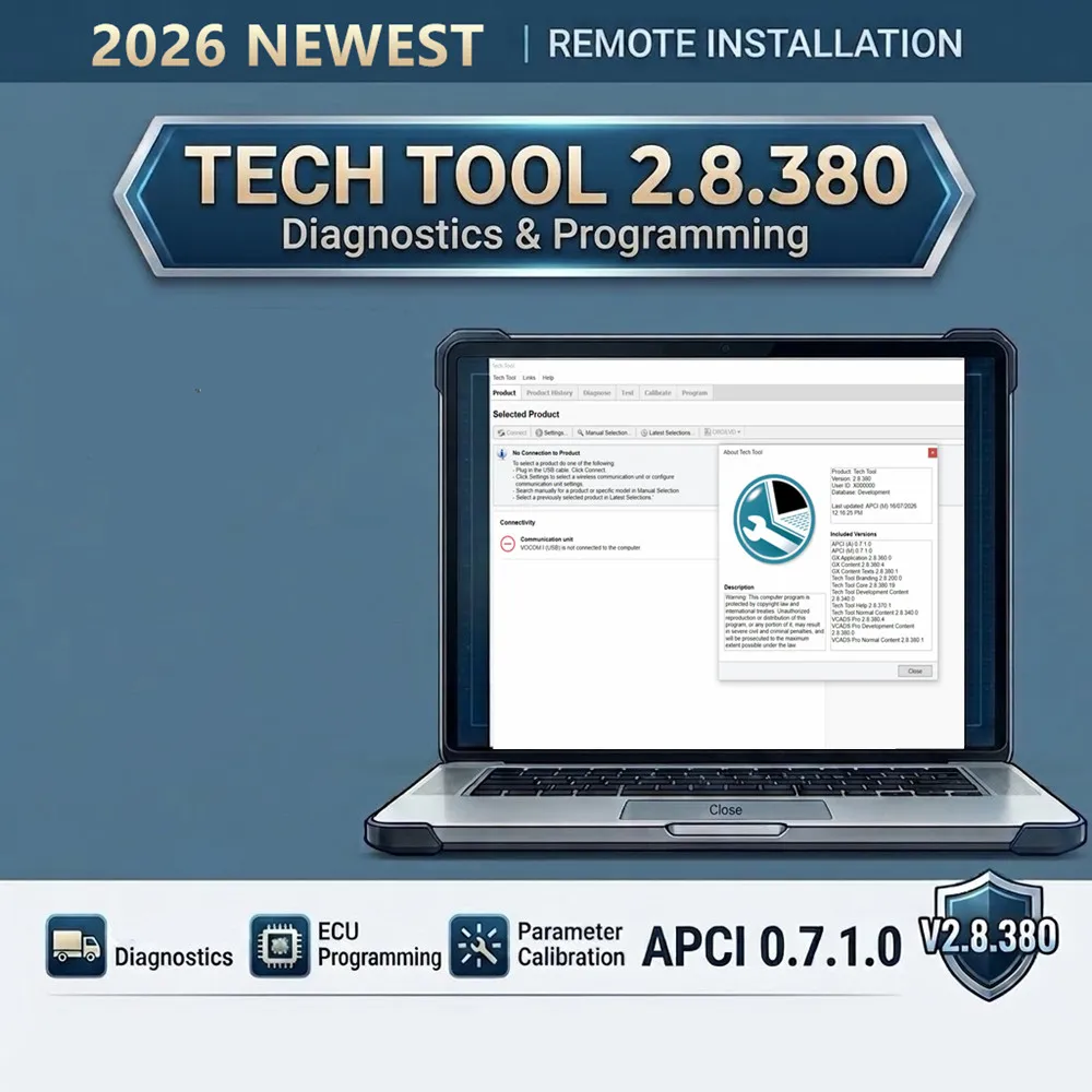 2026 PTT Premium Tech Tool 2.8.380+APCI 0.7.1.0+Parts Catalog Repair Manual PROSIS Contruction 2025.12+IMPACT2024 Remote Install