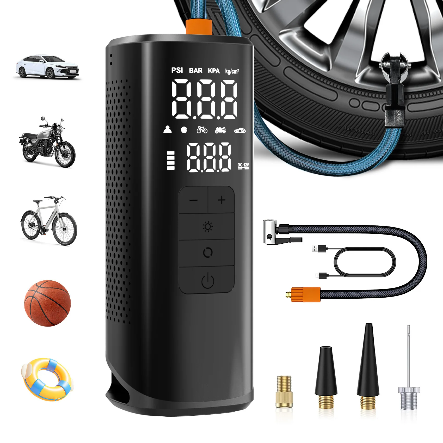 Car Wireless Air Pump Portable High Power Air Pump Electric Car Tire Vehicle High Pressure Air Pump Fast Charge